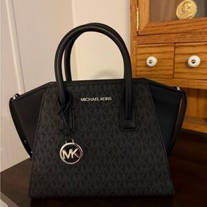 Michael Kors Avril Black Signature Satchel